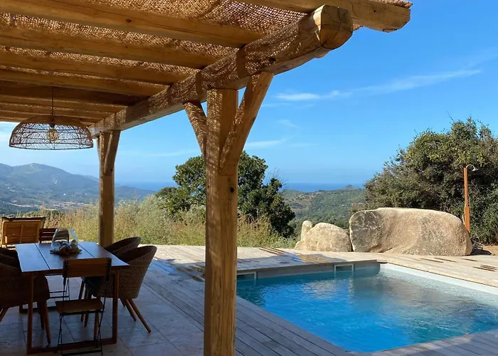 Beautiful Stone House With Sea View In Corsica Villa Sari-D'orcino foto